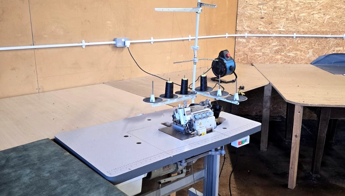 Sewing machine and work table