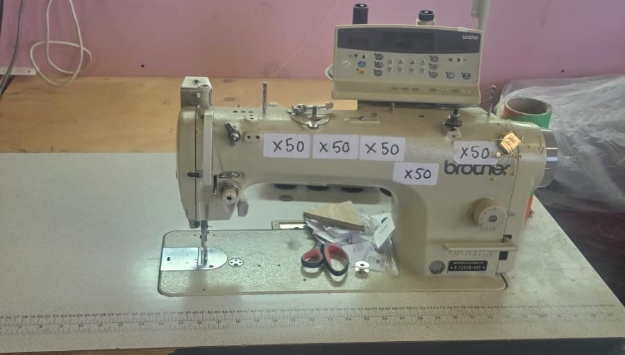 Overlocking machine in the workshop