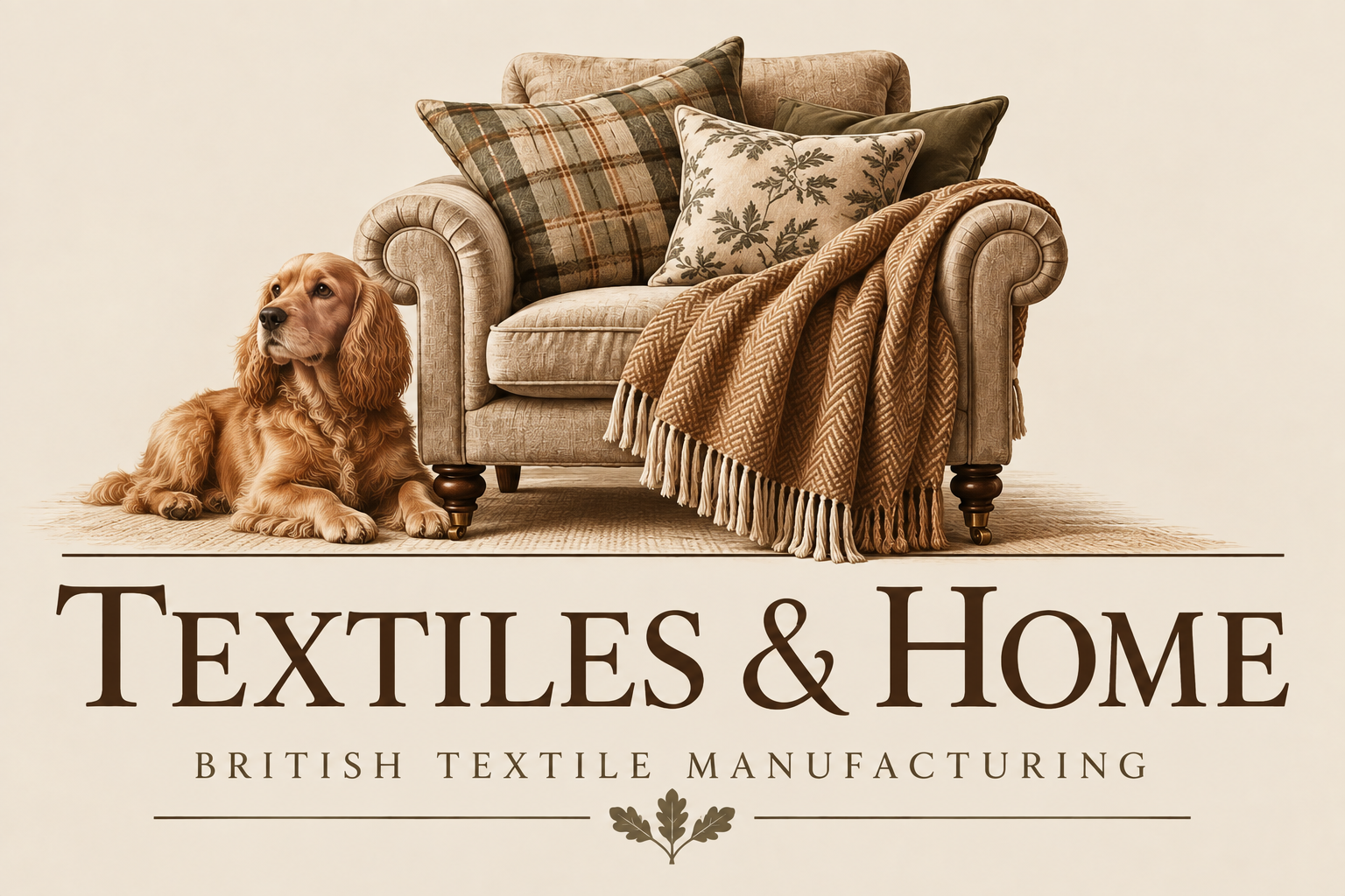 Textiles & Home — British Textile Manufacturing, original dog and armchair logo