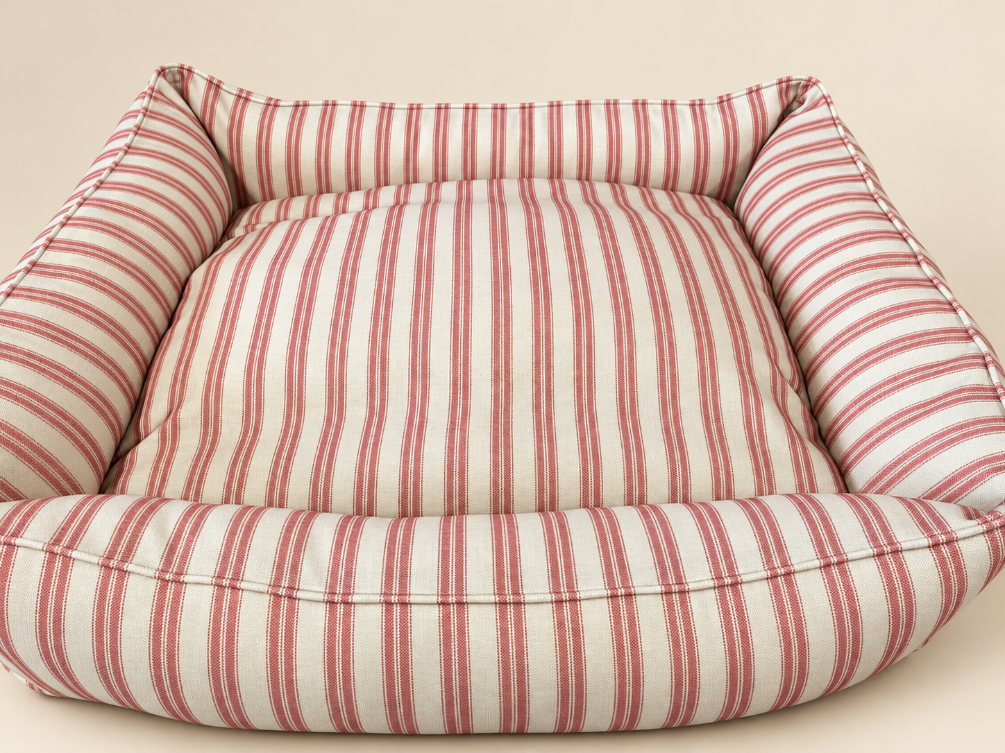 Striped nest dog bed